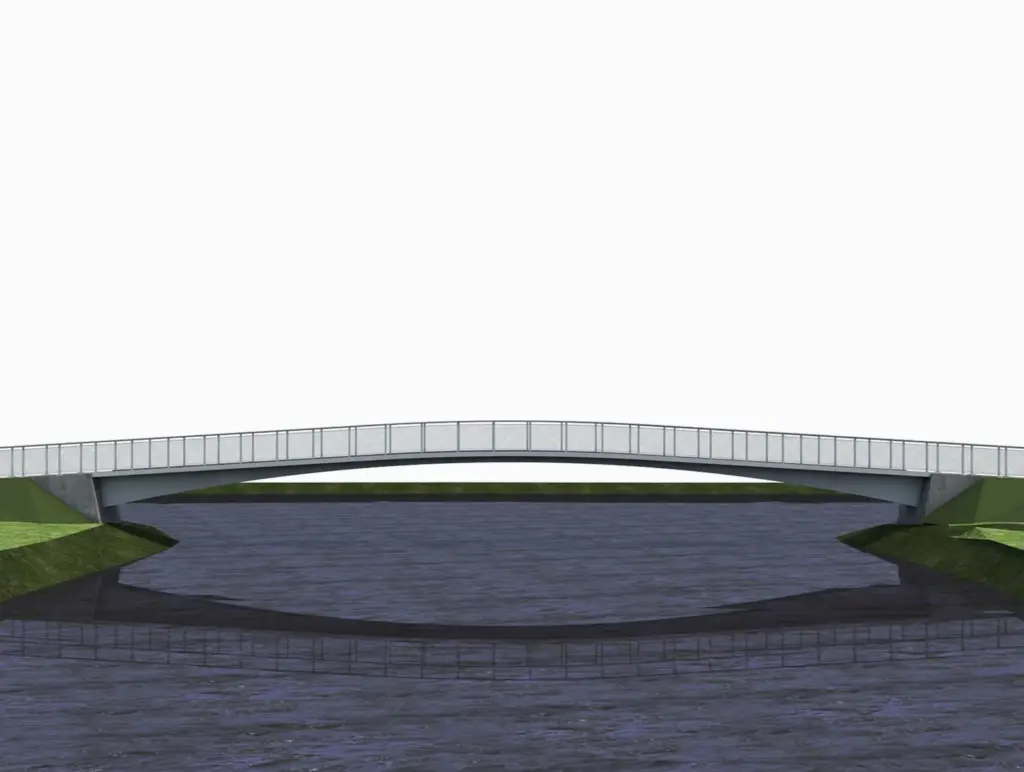 Brückenarbeit am Stichkanal 5 Entwurfsansicht